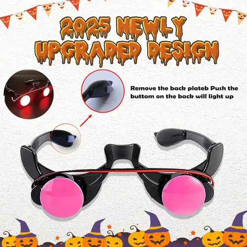 Vista 3 de Grim Reaper Halloween Costume for Kids with Glowing Red Eyes, Scythe, Gloves for Boys, Kids and Adult
