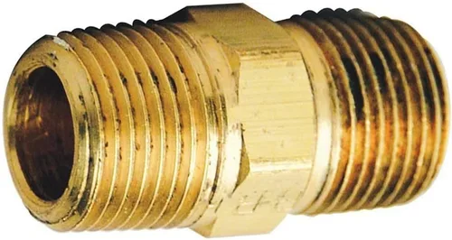 Vista 2 de MaxLLTo Replacement 3/8 Inch MIP Brass Hex Nipple for Thrifco Plumbing 9320122