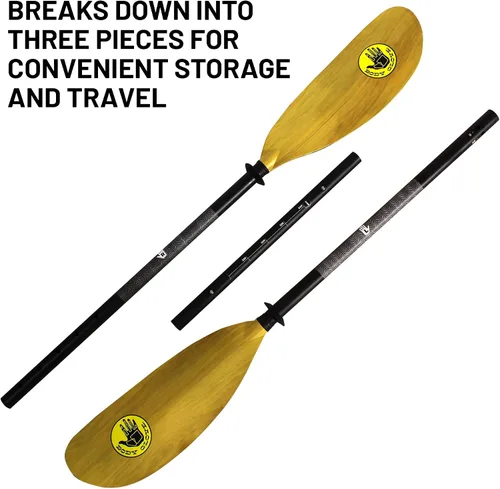 Vista 4 de Body Glove Slider Pro Paddle - Paletas de kayak para adultos, paleta de kayak ajustable con medidas grabadas con láser y área de agarre, remo