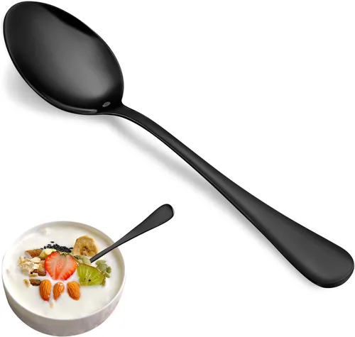 Vista 8 de Juego de 24 cucharaditas, juego de cucharas de té de acero inoxidable de grado alimenticio, cucharas pequeñas duraderas, cuchara de postre de metal
