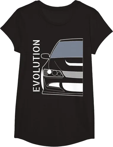 Vista 6 de Camiseta Evo 8 Design Turbo JDM Classic Legends, Negro, S
