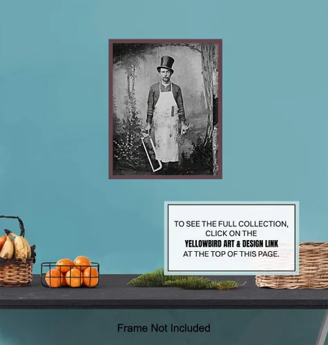Vista 6 de Foto de arte de pared gótico espeluznante, decoración de habitación gótica aterradora para cocina, comedor, regalo divertido para chef, cocinero