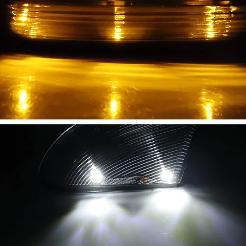 Vista 7 de Conjunto de Lámpara LED de Señal de Giro para Espejo Lateral Intermitente Ahumada Lámpara de Charco Compatible con Dodge Ram 1500 2500 2010-2018