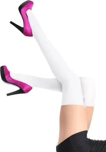 Vista 6 de Geyoga 6 pares de medias altas hasta el muslo para mujer para el día de San Valentín calcetines sobre la rodilla para mujeres y niñas vestido diario