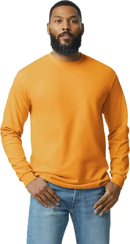 Vista 2 de Gildan Camiseta de manga larga de algodón pesado para adultos, estilo G5400, paquete de 2