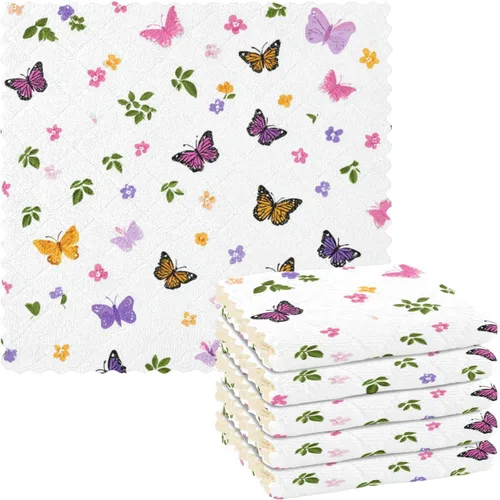 Vista 48 de Autumn Poppy Flowers06 - Juego de 6 paños de limpieza de microfibra para autos, máquina súper absorbente