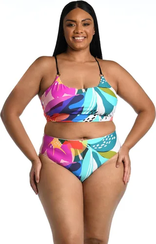 Vista 10 de La Blanca Top de bikini bandeau The Groove para mujer Capri Blue/ Mediterranean Breeze