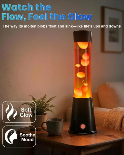 Vista 3 de AONESY Lámpara de movimiento líquido con control remoto y temporizador de 12 horas, luz nocturna que cambia de 17 colores, lámpara de mesa LED