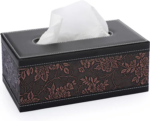 Vista 13 de Sumnacon Cubierta de Caja de Paños Rectangualr Soporte de Caja de Paños Caja de Paños de Lino con Fondo Magnético Caja de Paños Decorativa Beige