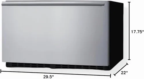 Vista 2 de Summit SDR30 - Refrigerador con cajones de 30 pulgadas, acero inoxidable
