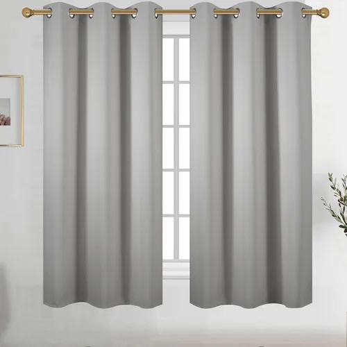 Vista 127 de Diraysid Cortinas opacas beige con ojales para dormitorio, con aislamiento térmico, cortinas de oscurecimiento de habitación, 38 x 54 pulgadas, 2