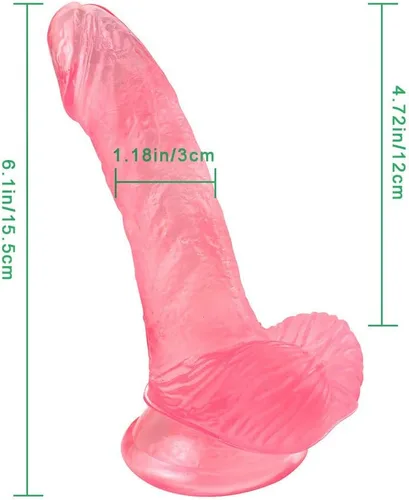 Vista 2 de Material de silicona Body Relax 6.1 pulgadas, varita clásica realista, la mejor opción como regalo para principiantes para mujeres 85i5y