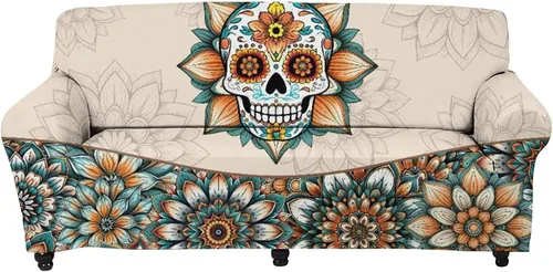 Vista 11 de Forchrinse Funda de sofá con estampado navajo africano para sofá de 1 cojín, funda elástica para sofá, protector de muebles para casa rural, hogar