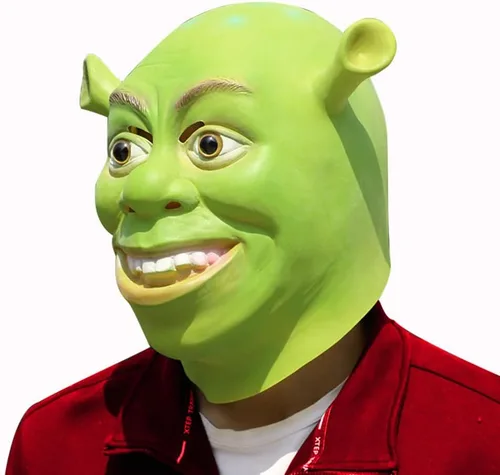 Vista 4 de ZDOVLZZPON Sumérgete en la aventura con la máscara realista de látex Sherk, perfecta para disfraces, fiestas y sustos juguetones