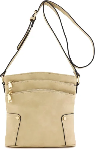 Vista 2 de Bolsillo de triple cremallera mediano bolsa transversal