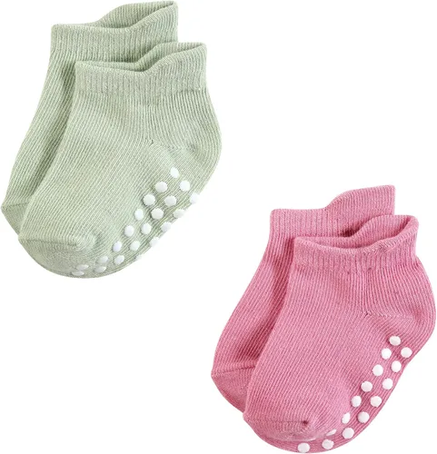 Vista 7 de Hudson Baby Calcetines antideslizantes unisex para bebé, Rosado Multi Girl