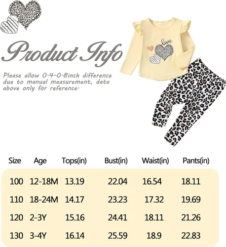 Vista 6 de Conjunto de ropa de bebé para niña pequeña camisa de manga larga con volantes pantalón floral para otoño e invierno