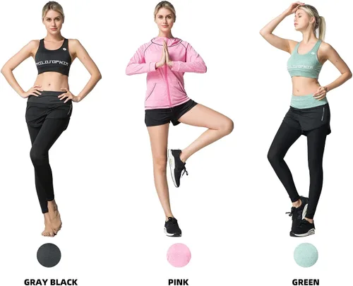 Vista 4 de Conjunto de 5 piezas de entrenamiento para mujer ropa deportiva de entrenamiento para hacer yoga baile fitness