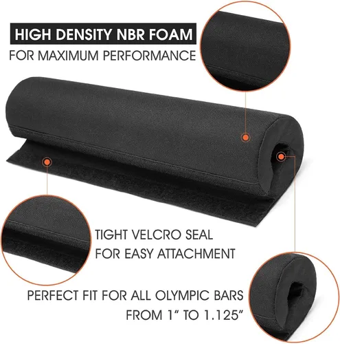 Vista 2 de Yes4All Ergonomic Foam Bar Pad, Olympic Barbell Squat & Neck Pad for Squats, Hip Thrusts & Weight Lifting Bar