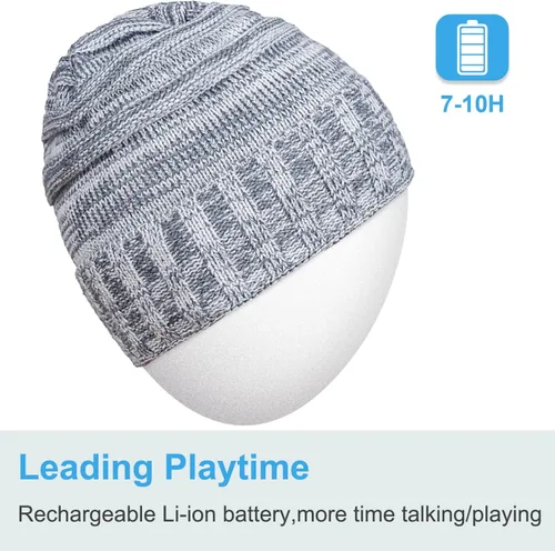 Vista 83 de Rotibox - Gorro inalámbrico con Bluetooth para deportes al aire libre, regalo de Navidad.