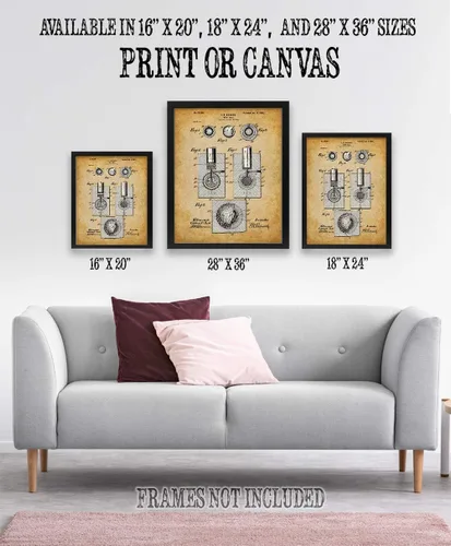 Vista 7 de Golf Ball Patent Print – Great Home and Office Decoration, Classic Man Cave and Country Club Design, Sports Artwork for Golf Coaches, Men, and