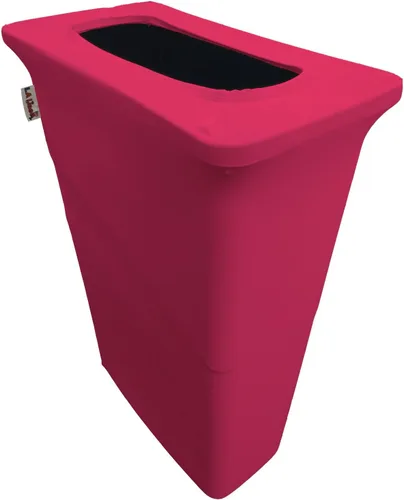 Vista 82 de LA Linen Funda elástica de elastano ajustable para cubo de basura Slim Jim de 23 galones, cubierta de contenedor de residuos, decoración de patio