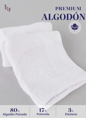 Vista 3 de Hugh Ugoli Calcetines tobilleros de algodón para mujer para diabéticos, anchos, sueltos, elásticos, puntera sin costuras, semiacolchado superior sin