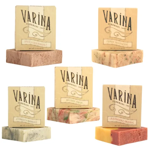 Vista 7 de Varina Jabón orgánico en barra Bay Runner - Limpieza suave para pieles sensibles, picante - Paquete de 3