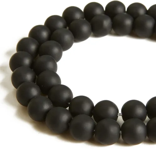 Vista 10 de 60 piezas de cuentas de turquesa africana natural de 6 mm, cuentas de piedras preciosas naturales, cuentas sueltas redondas para hacer joyas