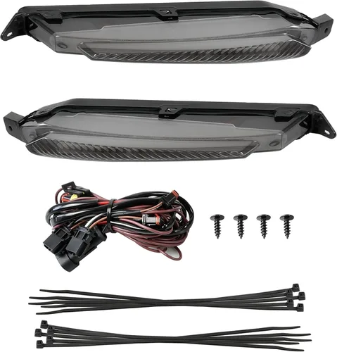 Vista 6 de SAUTVS luces LED para señal de giro delantera, luces de circulación diurna DRL, lámparas auxiliares de acento con luces intermitentes amarillas