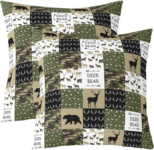 Vista 30 de Juego de 2 fundas de almohada con estampado de piel de vaca de 16"x16", fundas de cojín de piel de vaca para sala de estar, dormitorio, casa