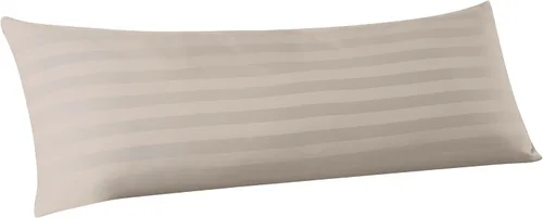 Vista 44 de Juego de 2 protectores de almohada estándar, 100% algodón egipcio con cremallera, 400 hilos, tejido satinado, algodón, color beige, fundas