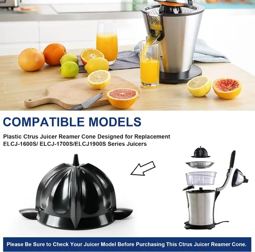 Vista 2 de Piezas de repuesto para exprimidor de cítricos Eurolux, piezas de exprimidor de jugo de limón de naranja, exprimidor de cono