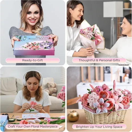 Vista 5 de 540 limpiadores de tuberías artesanales, limpiadores de tuberías a granel 1. Rosa