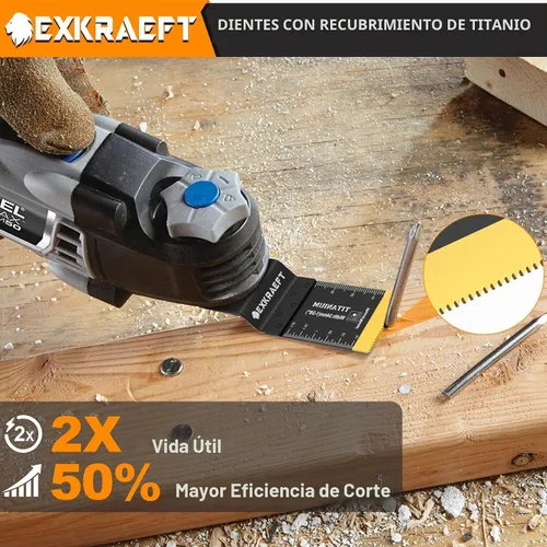 Vista 3 de 50 hojas de sierra oscilantes de titanio para clavos de metal, madera