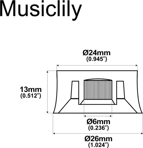 Vista 2 de Musiclily Pro Inch USA LP - Perillas de velocidad para guitarra, tono de 24 líneas, pomos de control de volumen para USA Les Paul CTS Pots guitarra