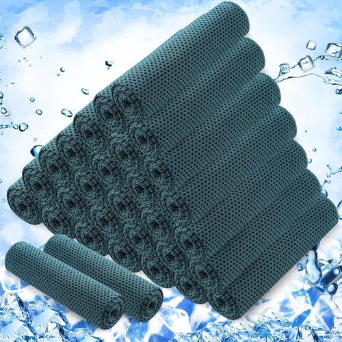 Vista 29 de Hosuly Paquete de 30 Toallas Refrescantes, 40"x12" Hielo Transpirables Suaves Frías Paño de Sudor Microfibra Paños de Entrenamiento para Gimnasio
