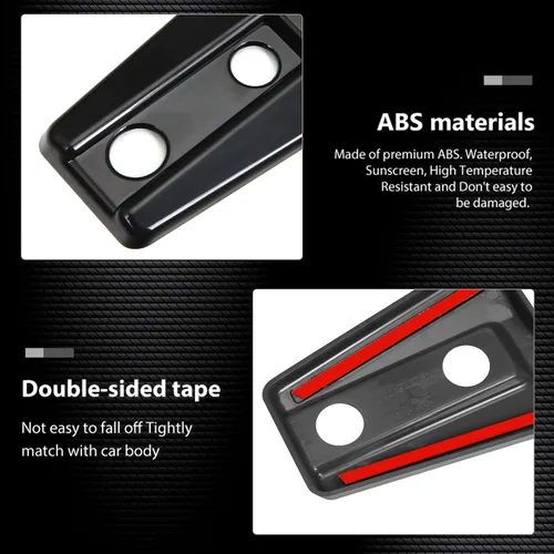 Vista 7 de 2 piezas de cubierta de bisagra de capó y accesorios de moldura para Jeep Wrangler JK y Unlimited 2007-2018 (Negro)