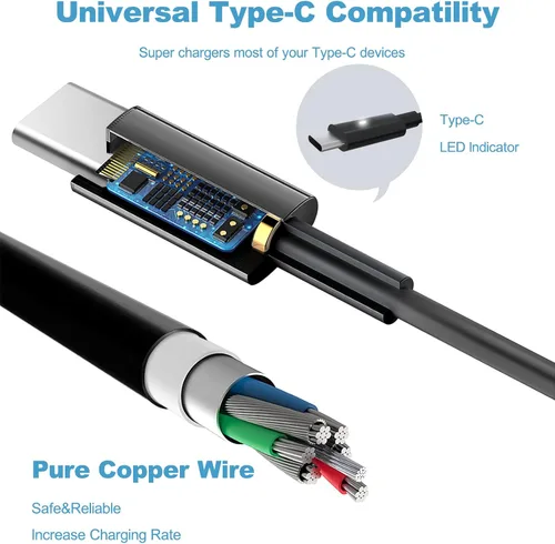 Vista 4 de [Usado] Cargador USB C para portátil de 65 W y 45 W compatible con Dell Latitude 7420 5420 5520 5430 5440 7440 5450 5530 7330 7430 5540 5320 9430