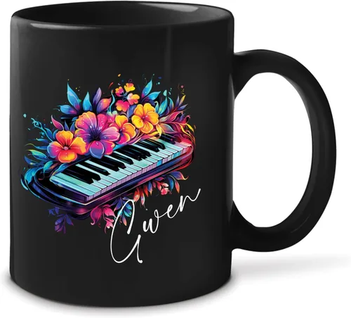 Vista 17 de Taza de instrumentos personalizada 2023, amante del violín, taza de violín personalizada con nombre, regalo para violinista, taza de violín