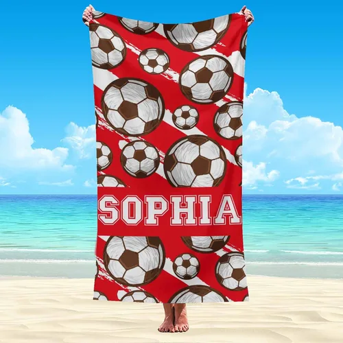 Vista 34 de Artsadd Toalla de playa personalizada para adultos, manta de playa personalizada de baloncesto con nombre inicial como regalo de fiesta para viajes