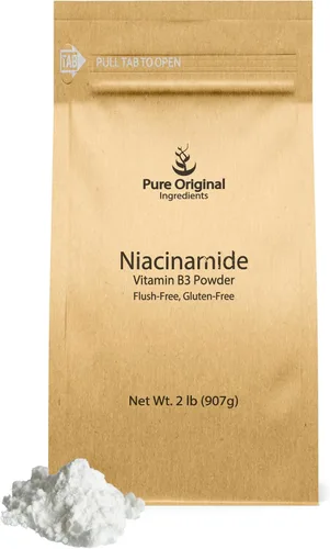 Vista 5 de Ingredientes Originales Puros Niacinamida (454g) Vitamina B3, Sin Enrojecimiento, Sin Gluten
