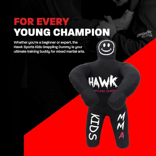 Vista 6 de Hawk Sports Maniquí de lucha para niños para fitness y entrenamiento, postura, golpe y lanzamiento de maniquí de lucha para niños, 3 pies