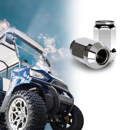 Vista 7 de Tuercas de rueda para carrito de golf cromadas estándar 1/2"-20 para EZGO y Club Car (paquete de 16)