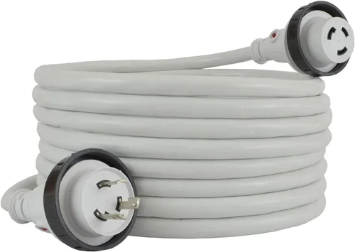 Vista 9 de Conntek 17105-012RE 30Amp Marine Shore Cordset amarillo, 12 pies