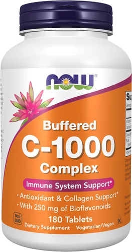 Vista 9 de NOW Suplementos, Complejo de Vitamina C-1000 con 250 mg de Bioflavonoides, Amortiguado, Protección Antioxidante*, 90 Tabletas
