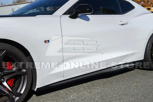 Vista 5 de Repuesto para modelos Chevrolet Camaro LT LS RS SS 2016 Par de extensión de panel basculante de faldas laterales estilo ZL1