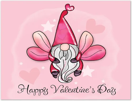 Vista 5 de Small World Greetings Tarjetas de San Valentín de gnomos caprichosos, 24 unidades, interior en blanco con sobres, tamaño A2 de 5.5 x 4.25 pulgadas