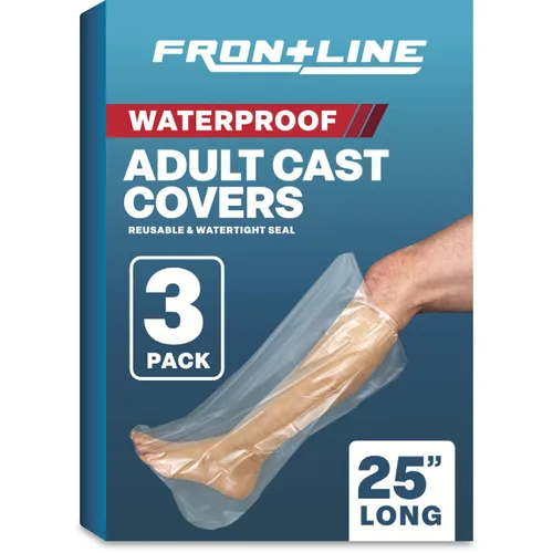 Vista 9 de FRONTLINE Fundas para Yeso de Brazo para Ducha Adulto Protector Impermeable de Yeso y Heridas Sello 100% Hermético Manga Reutilizable Paquete de 3