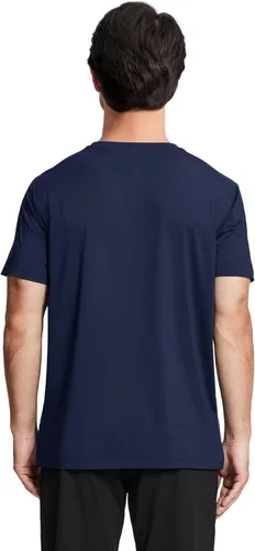 Vista 2 de M MAELREG Camiseta para hombre que absorbe la humedad, manga corta y larga, ligera, casual, cuello redondo, camisetas de golf para hombres